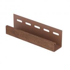 J-планка (ПВХ) Темный-орех